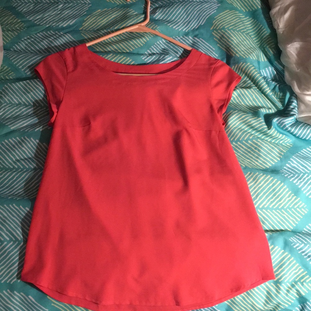 Pink sateen feel nice top